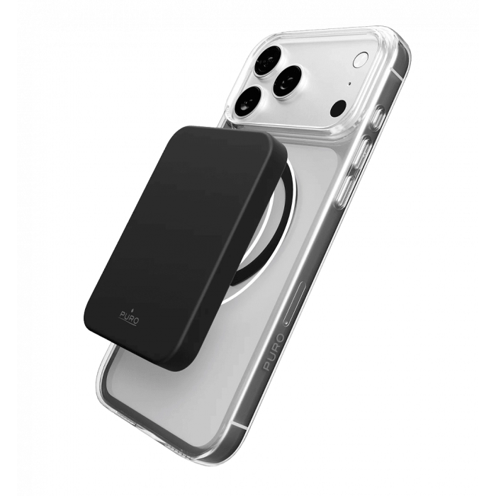 Чохол Puro Cover in TPU+PC "LITE MAG" with Magsafe for iPhone 17 Pro, transparent and black PUIPC17P63LITEMBLK