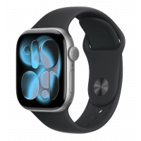 Apple Watch Series 11 GPS 42mm Space Grey Aluminium Case with Black Sport Band - M/L (MEQX4)