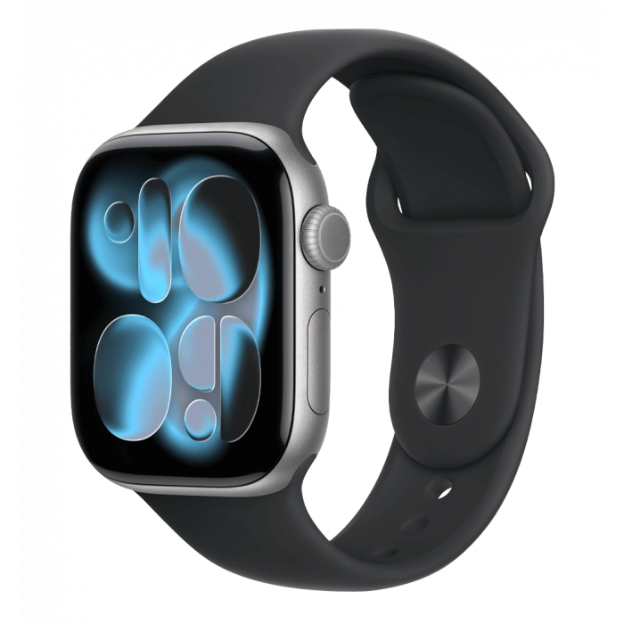 Apple Watch Series 11 GPS 42mm Space Grey Aluminium Case with Black Sport Band - M/L (MEQX4)