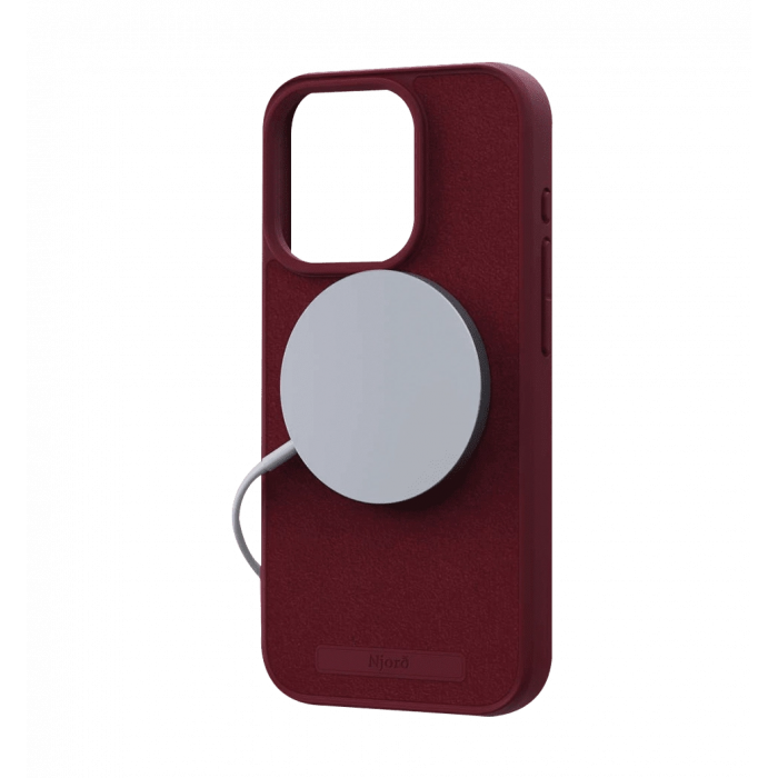 Чохол Njord Suede MagSafe Case Crimson Red for iPhone 15 Pro (NA53SU11)