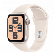 Apple Watch SE 2 2024 40mm Starlight Aluminium Case with Starlight Sport Band M/L (MXEG3)