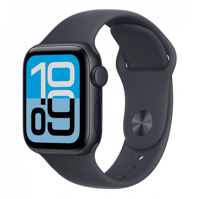 Apple Watch SE 3 GPS 44mm Midnight Aluminium Case with Midnight Sport Band - M/L (MEHQ4)