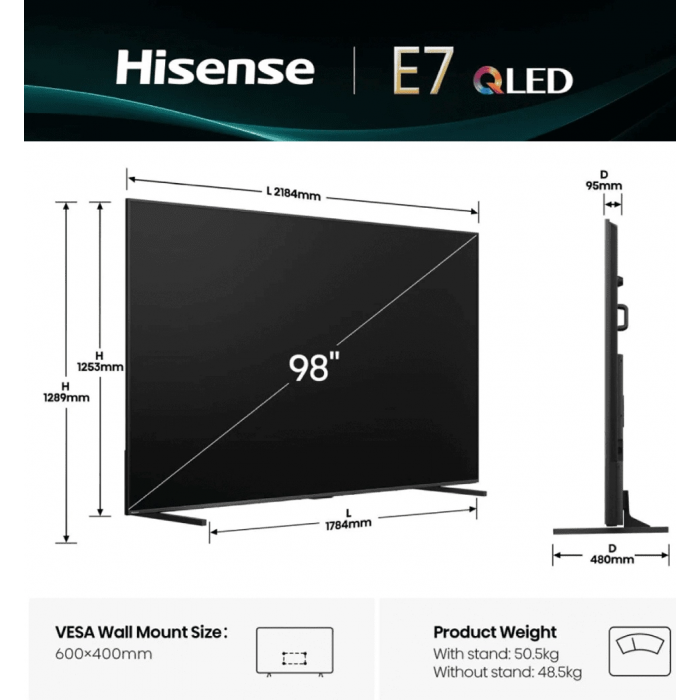 Телевізор HISENSE 98E7Q