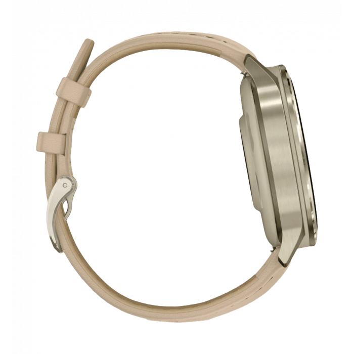 Smart watch Garmin Venu 4 41 mm Lunar Gold with Light Sand Leather Band (010-03013-03)