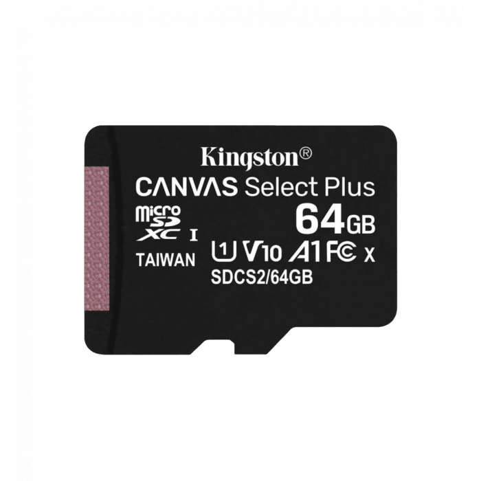 Карта памяти 64GB microSDXC C10 A1 Canvas Select Plus 100R UHS-I, U1, V10, Two Pack + Single ADP SD