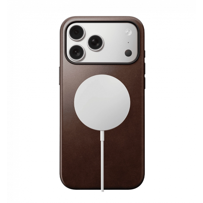 Чохол Nomad Modern Leather Horween Rustic Brown for iPhone 17 Pro Max (NM014247858)