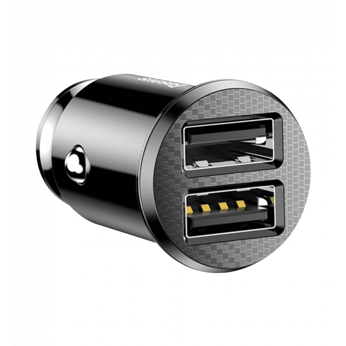 АЗП Baseus Grain 3.1A 2USB (черный) (CCALL-ML01)