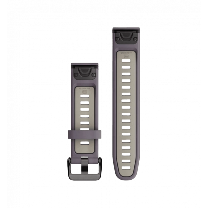Ремінці для годинника Garmin QuickFit 20 силіконові орхідеєві/світло-пісочні