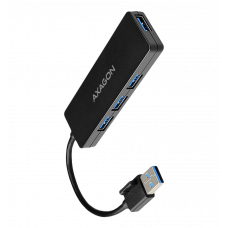 Хаб AXAGON HUE-G1A SuperSpeed USB SLIM hub, кабель 14см Type-A, Чорний
