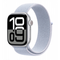 Apple Watch Series 10 42mm Silver Aluminum Case with Blue Cloud Sport Loop (MWWD3)