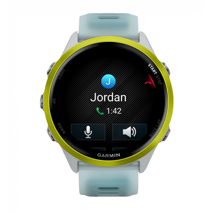 Спортивний годинник Garmin Forerunner 570  47mm Amp Yellow Aluminium with Translucent Whitestone/Turquoise Band (010-02971-01