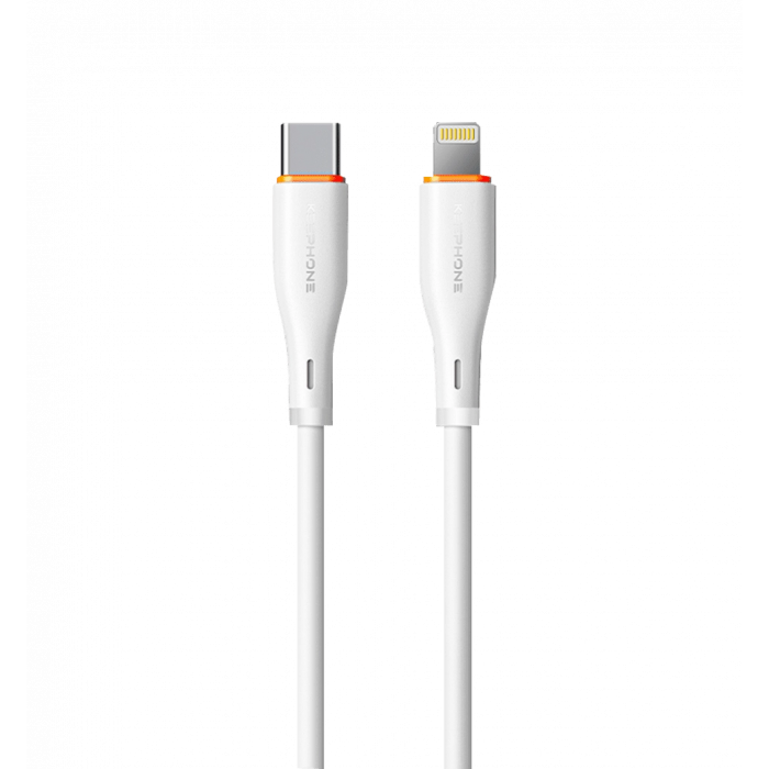 Кабель Keephone PD 27W Type-C to Lightning Liquid Silicone Cable White (DC-23015wht)
