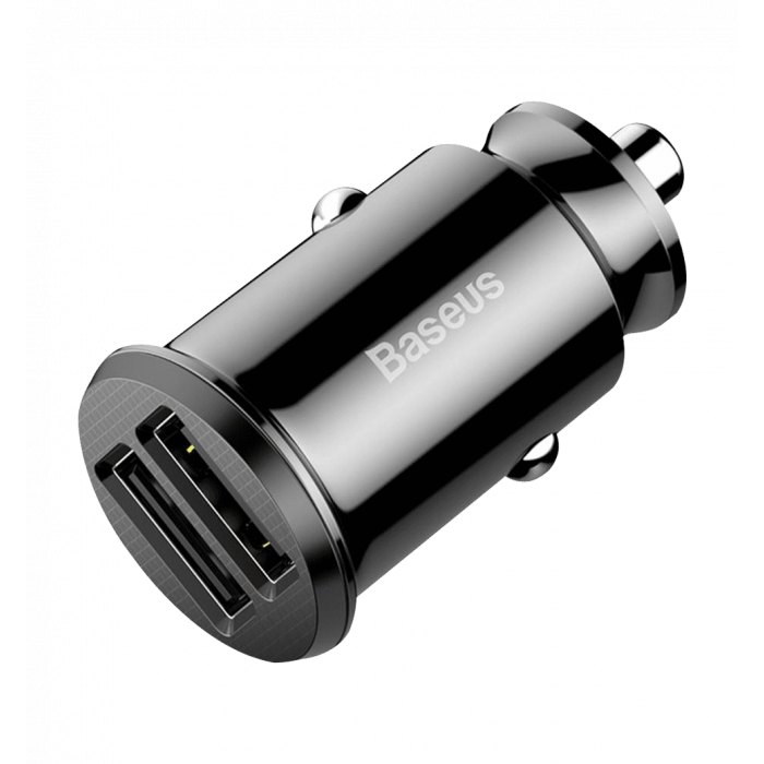 АЗП Baseus Grain 3.1A 2USB (черный) (CCALL-ML01)