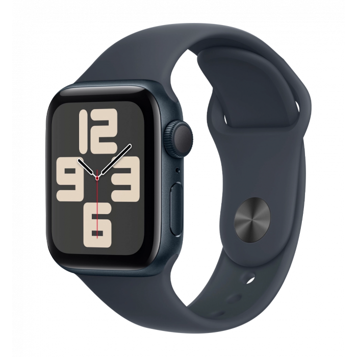 Apple Watch SE 2 2024 44mm Midnight Aluminium Case with Midnight Sport Band S/M (MXEJ3)