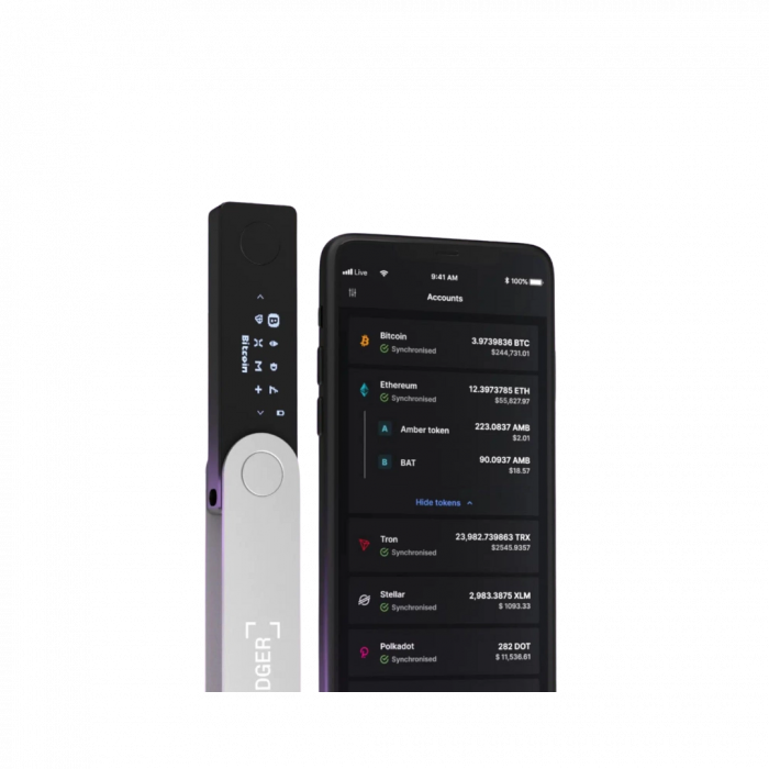 Крипто-гаманець Ledger Nano X Onyx Black