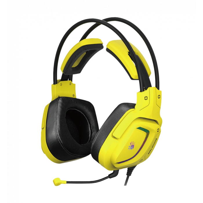 Gaming headset Bloody G575 Punk Yellow with backlight, USB