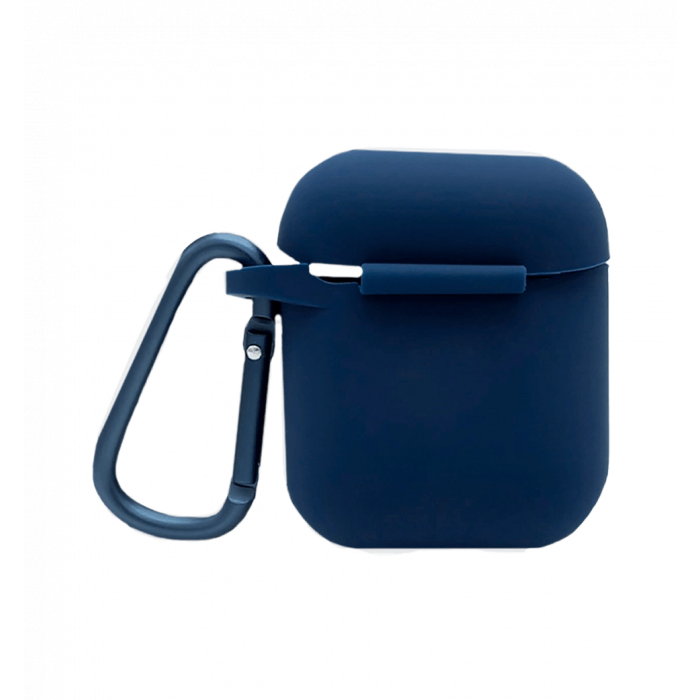 Cover Blueo Liquid Silicone Case for AirPods with Carbine Midnight Blue