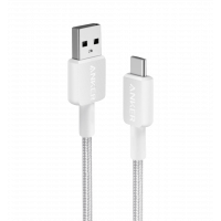 Cable ANKER 322 USB-A to USB-C - 1.8m Nylon (White)
