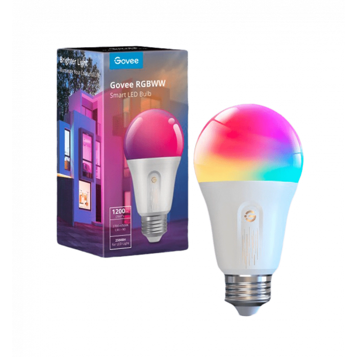 Лампа розумна Govee H6009, E27, 12W, 1200Lm, WI-FI/Bluetooth, білий
