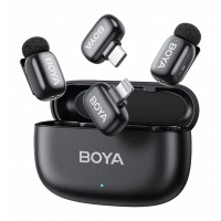 Wireless lapel microphone BOYA mini-12 Type-C/Lightning Black