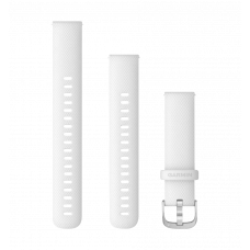 Ремінець Garmin Quick Release Band 18mm, Silicone Band, White/Silver (010-12932-0B)