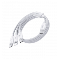 Кабель Benks D46 3in1 Type-С  toType-C*2 ,Lighting White (60W)