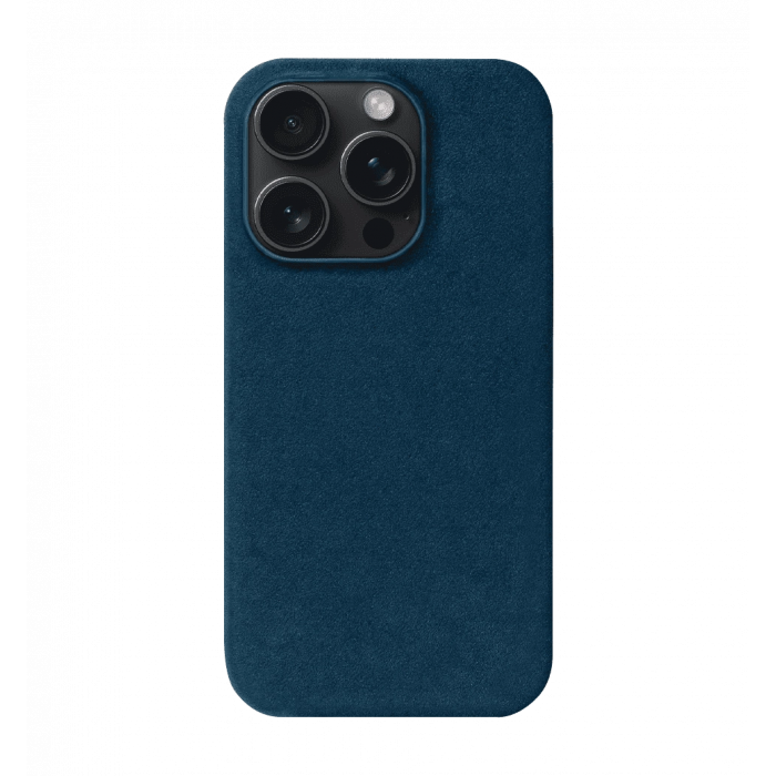 Чохол Kartell  for iPhone 15 Pro MagSafe Alcantara Blue