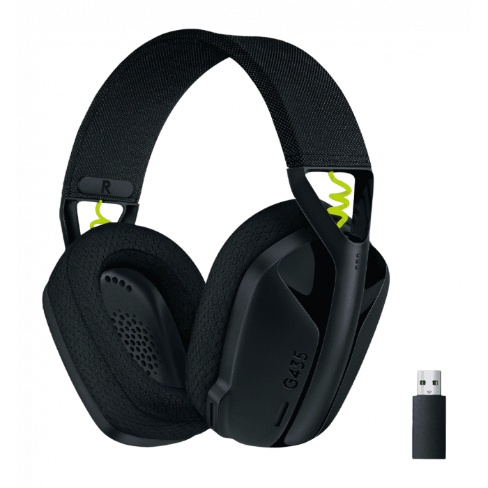 Гарнітура LOGITECH G435 LIGHTSPEED Wireless Gaming - BLACK (981-001050)