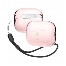 Чохол Elago Clear Case with Nylon Lanyard Lovely Pink for Airpods Pro 2nd Gen (EAPP2CL-BA+ROSTR-LPK)