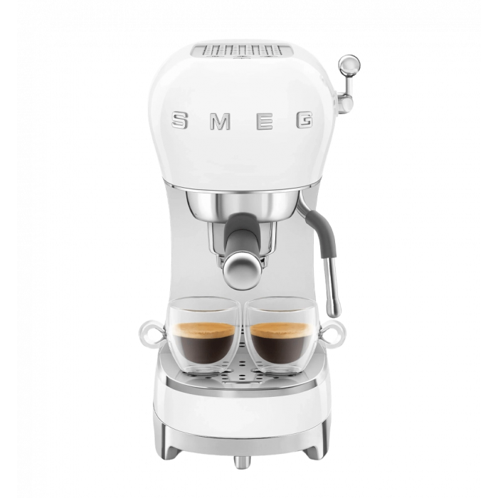 SMEG ECF01WHEU horn-shaped espresso coffee machine