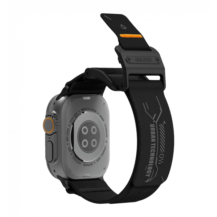 Ремінець AULUMU A11 band for Apple Watch, Black buckle+Black Strap black+black 22mm A11-NL-BK-BK