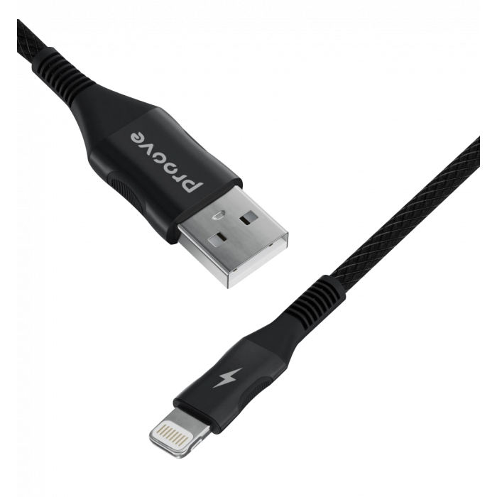 Кабель Proove Braided Scout Lightning 2.4A (1m) (black)