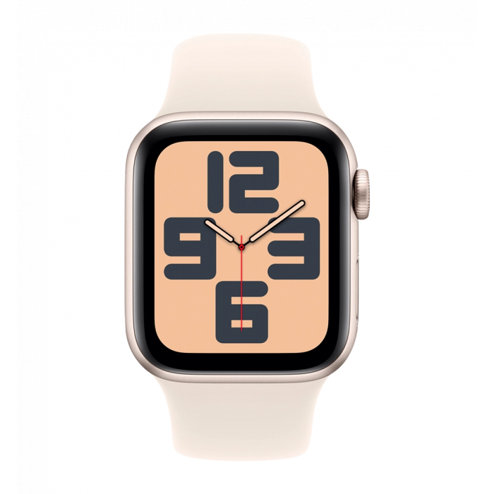 Apple Watch SE2 2024 44mm Starlight Aluminium Case with Starlight Sport Band M/L (MXEV3)