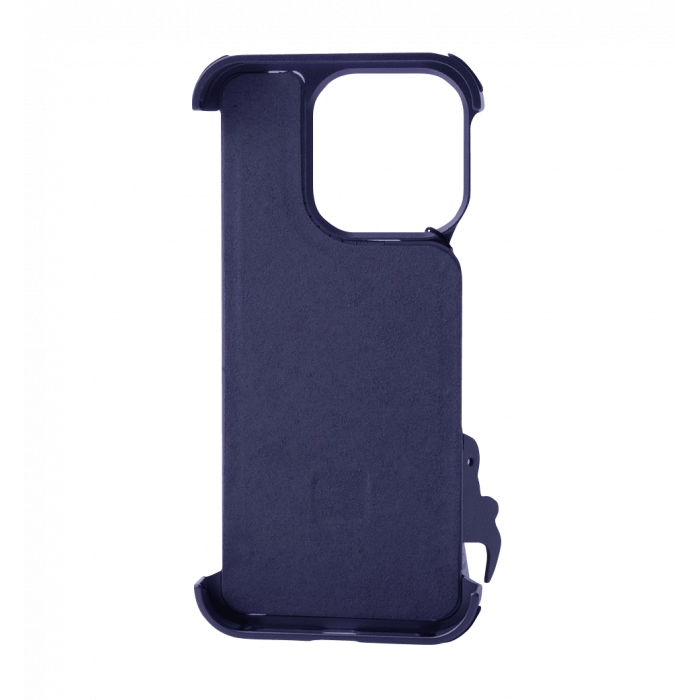 Чохол Leather Metal Frame MagSafe for iPhone 15 Pro Max Blue