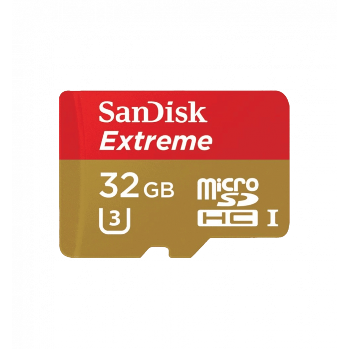 Карта памяти Sandisk microSDHC 32GB Extreme Action A1 Class 10 V30 UHS-I U3 (SDSQXAF-032G-GN6AA)