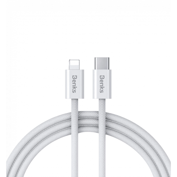 Кабель Benks D46 Type-C to Lighting White 2m (27W)