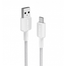 Кабель ANKER 322 USB-A to USB-C - 0.9m Nylon (Білий)