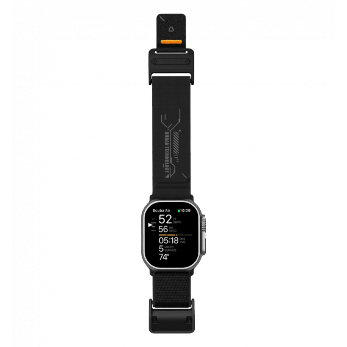 Ремінець AULUMU A11 band for Apple Watch, Black buckle+Black Strap black+black 22mm A11-NL-BK-BK