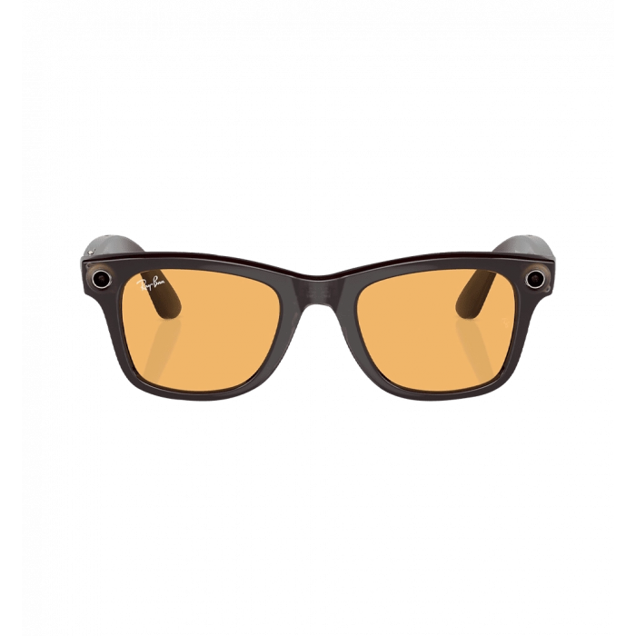 Smart glasses Ray-Ban Meta Wayfarer Shiny Rebel Black/Amber size L (RW4006 675385 50-22)