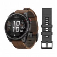 Смарт-годинник Garmin Fenix 8 Pro (51 mm) AMOLED Sapphire, титан Carbon Gray DLC із шкіряним ремінцем (010-03199-40)