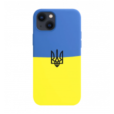 Чохол Silicon Case Ukraine with Trident  iPhone 14