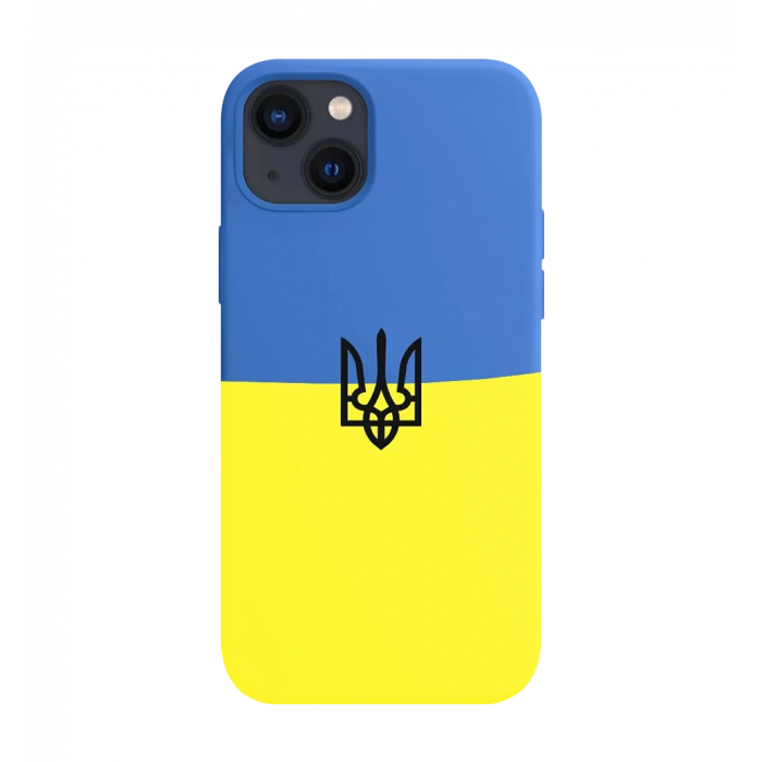 Чохол Silicon Case Ukraine with Trident  iPhone 14