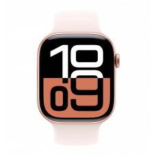 Apple Watch Series 10 42mm Rose Gold Aluminum Case with Light Blush Sport Band - S/M (MWWH3)