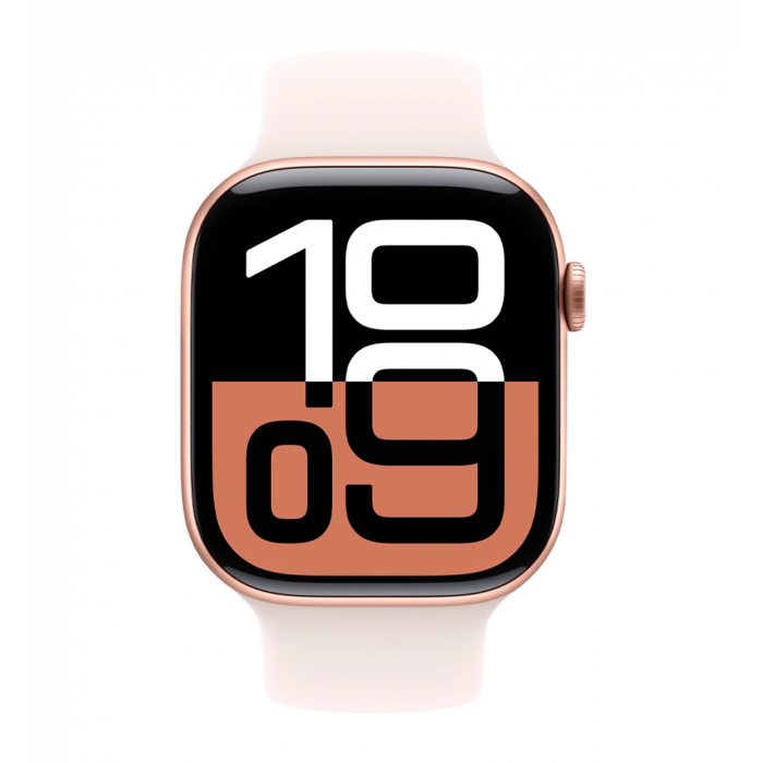 Apple Watch Series 10 42mm Rose Gold Aluminum Case with Light Blush Sport Band - S/M (MWWH3)