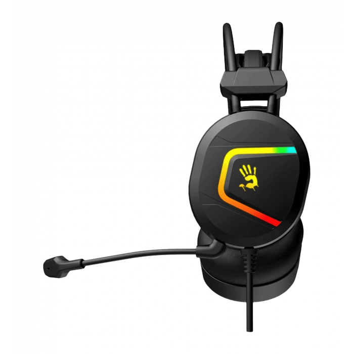 Гарнитура игровая Bloody G573P с подсветкой, USB + 3.5 jack — это универсальное решение для геймеров, которые ценят совместимость с разными платформами: от ПК до консолей и смартфонов. Модель оснащена 50 мм драйверами с лазерной обрабо