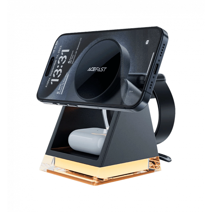 Беспроводной ЗП Acefast E17 Desktop 3in1 Charging Series (Black)