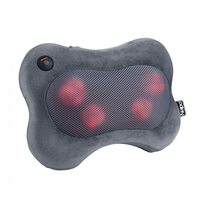 Massage pillow NAIPO Back and Neck (Ultra-soft Plush Fabric) for the back and neck with heating and additional