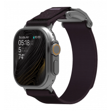 Ремінець AULUMU A11 band for Apple Watch,  Silver buckle+Might Purple Strap silver+black A11-NL-SL-PL