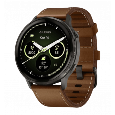 Smart watch Garmin Venu 4 45 mm Slate with Brown Leather Band (010-03014-03)