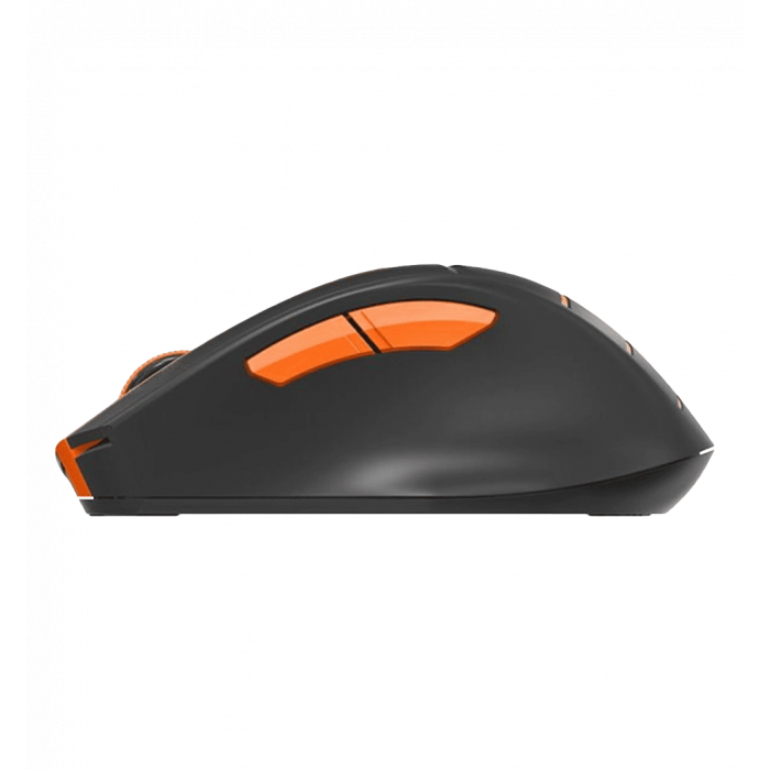 Миша бездротова A4Tech Fstyler FG30S (Orange), безшумна, USB, колір чорний+помаранчевий